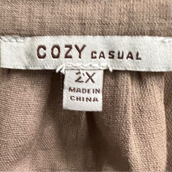 Cozy Casual Rare Moments Button Down Ruffle Sleeve Top  0038 - Picture 6 of 8